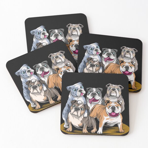 Item preview, Old English Bulldog Group of Dogs Drawing designed and sold by tncgifts.
