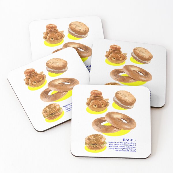 Item preview, bagel bread typography graphic designed and sold by elisthetic.