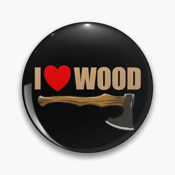 Item preview, I Love Wood Hand Axe Red Heart Logger Men's Lumberjack Gear designed and sold by DynamicDesign.