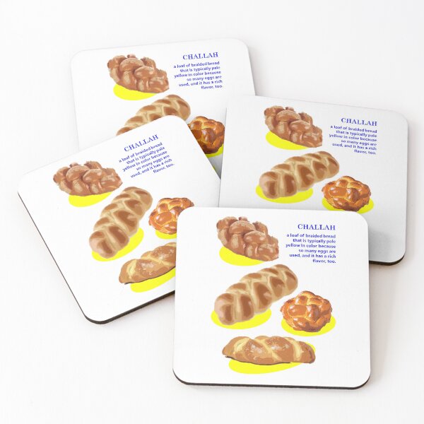 Item preview, challah bread typography graphic designed and sold by elisthetic.