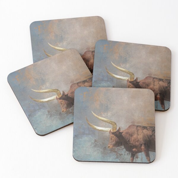 Item preview, Brown Longhorn Cow Four designed and sold by Elisabeth Lucas.