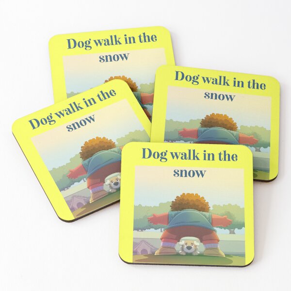 Item preview, Dog walks in the snow designed and sold by CreativePC.