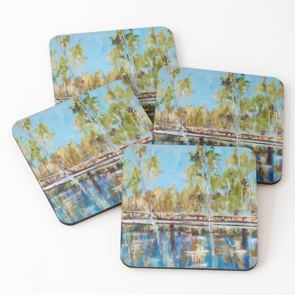 Item preview, Old Trestle Bridge across Goulburn in Seymour VIC  designed and sold by Margaret Watkins.