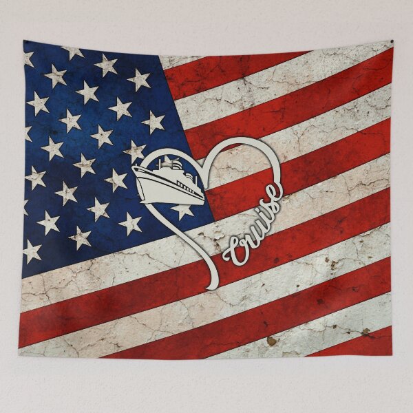Item preview, Cruise Cracked American Flag  designed and sold by SweetPea49.