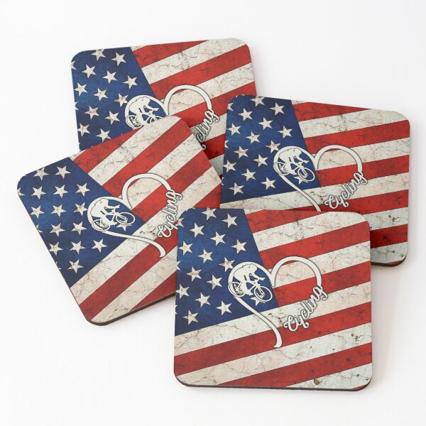 Item preview, Cycling Cracked American Flag  designed and sold by SweetPea49.