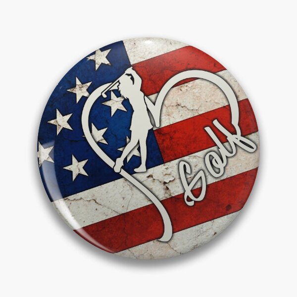 Item preview, Golf Cracked American Flag  designed and sold by SweetPea49.