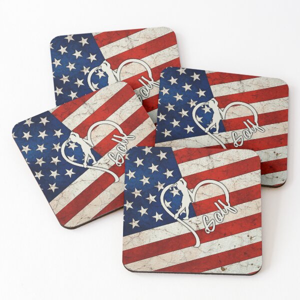 Item preview, Golf Cracked American Flag  designed and sold by SweetPea49.