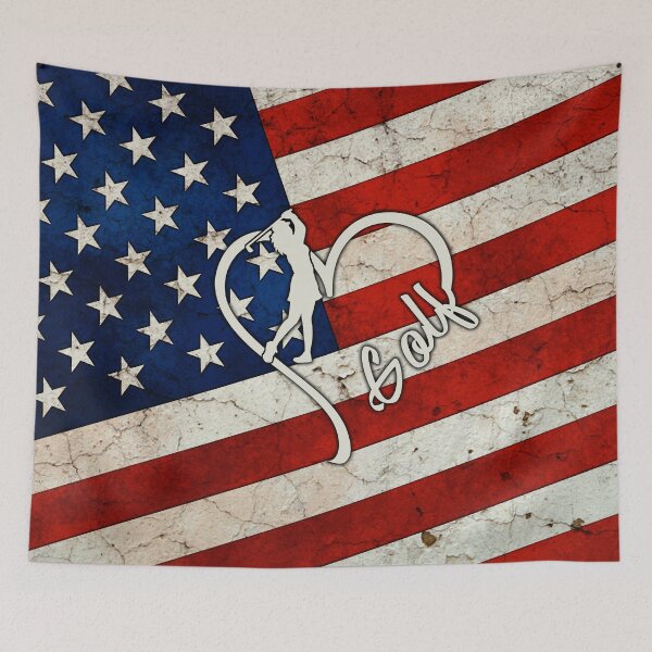 Item preview, Golf Cracked American Flag  designed and sold by SweetPea49.