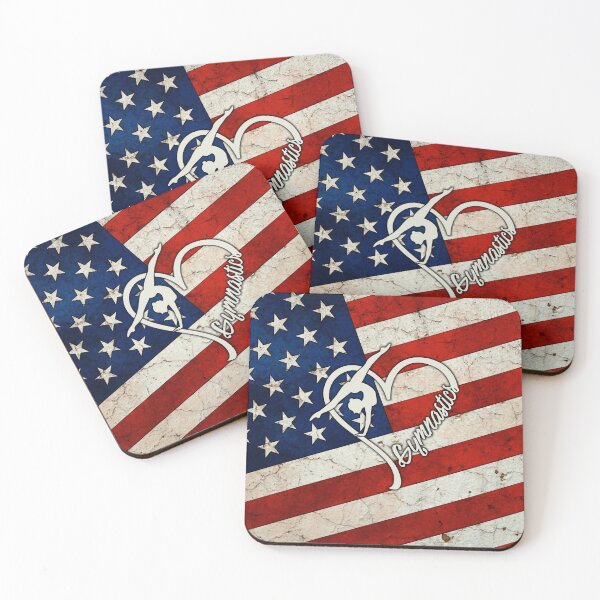 Item preview, Gymnastics Cracked American Flag  designed and sold by SweetPea49.