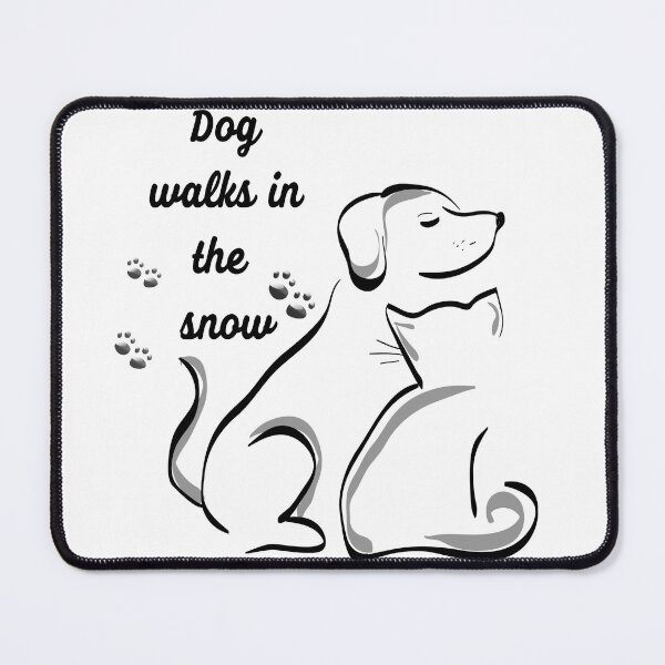 Item preview, Dog walks in the snow designed and sold by CreativePC.