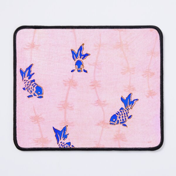 Item preview, Seamless Swimming Blu-gold fish designed and sold by adilwahab.