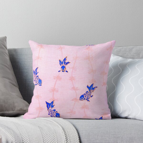 Item preview, Seamless Swimming Blu-gold fish designed and sold by adilwahab.