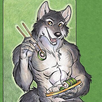 Artwork thumbnail, Sushi Wolf Iphone Cover by cybercat