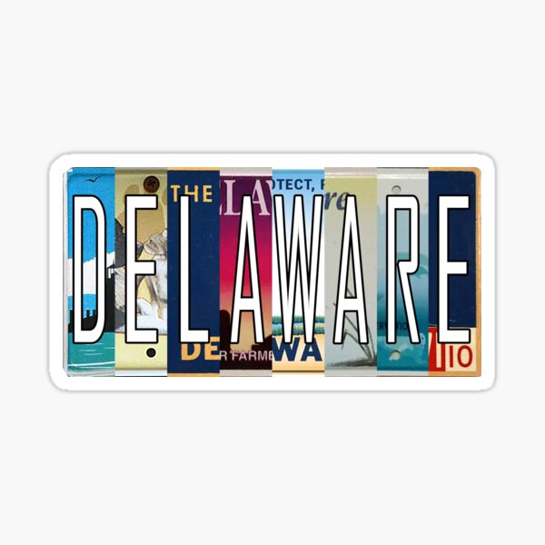 Aperçu de l'œuvre Plaques d'immatriculation du Delaware créée et vendue par stermitkermit.