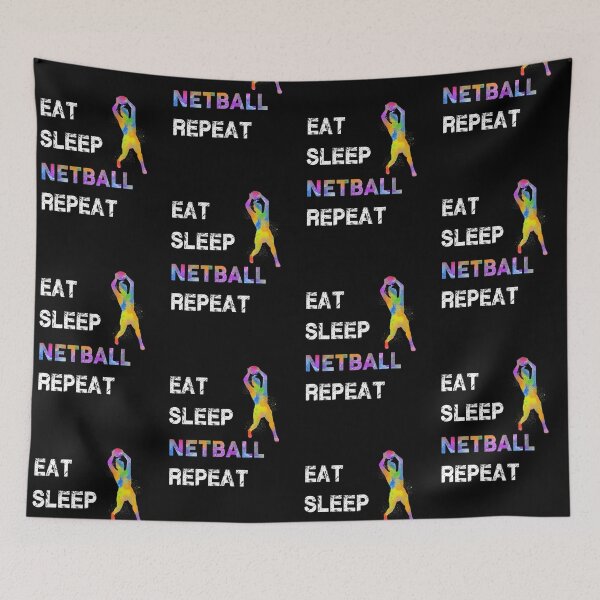 Item preview, Eat Sleep Netball Repeat designed and sold by SweetTea4U.
