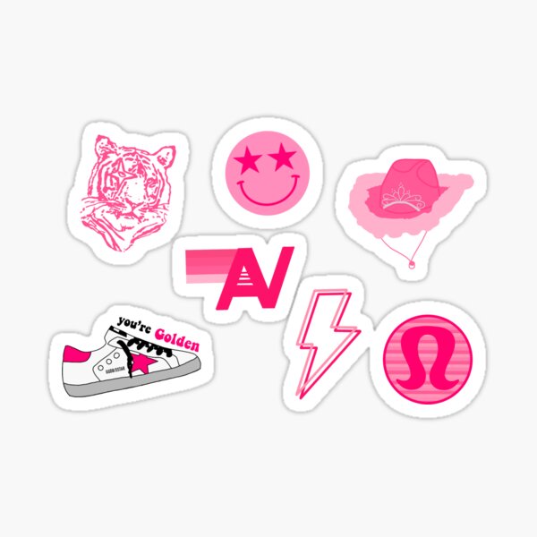 Pink Preppy Set Sticker