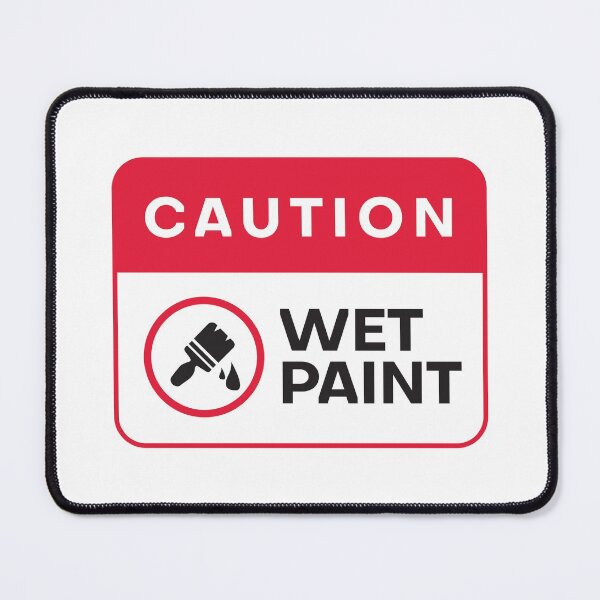 Item preview, Caution Wet Paint Sign - Red and Black color Design designed and sold by tecoprint.
