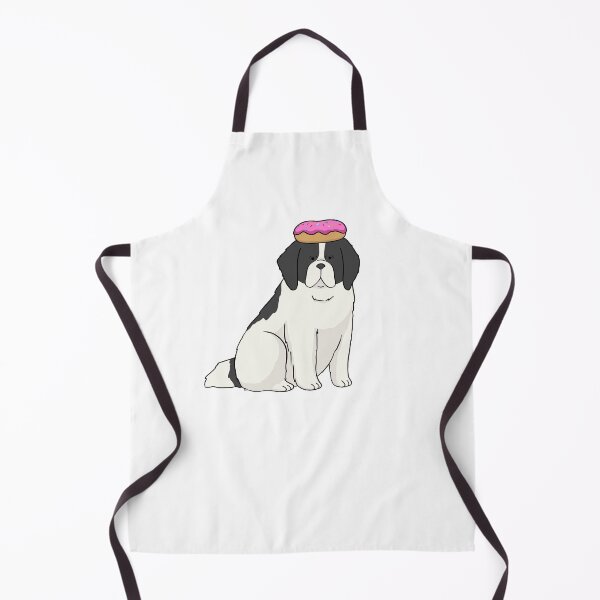 Item preview, newfoundland dog with donut hat designed and sold by Ashleysnook.
