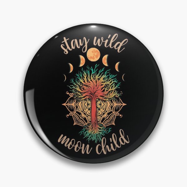 Item preview, Stay Wild Moon Child Boho Peace Hippie Gift Moon Child Gear designed and sold by DynamicDesign.
