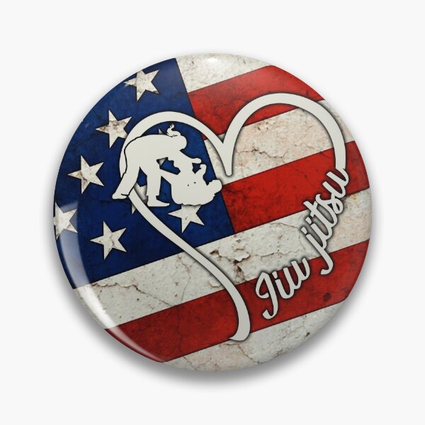 Item preview, Full American Flag Heart Jiu Jitsu designed and sold by SweetTea4U.