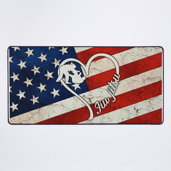 Item preview, Full American Flag Heart Jiu Jitsu designed and sold by SweetTea4U.