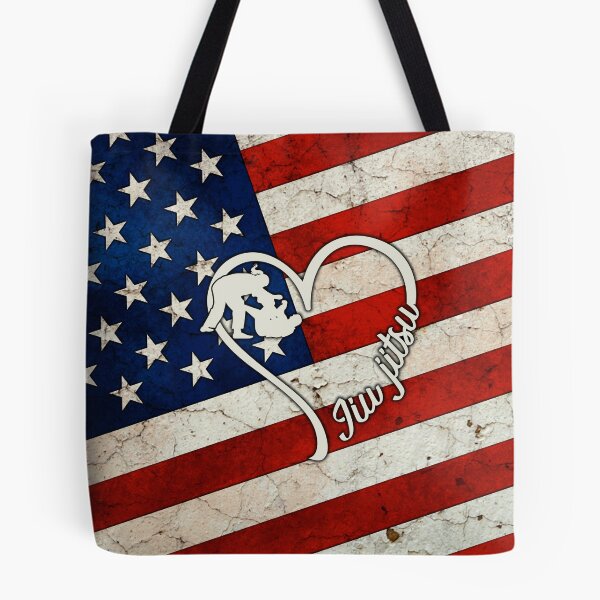 Item preview, Full American Flag Heart Jiu Jitsu designed and sold by SweetTea4U.