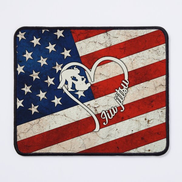 Item preview, Full American Flag Heart Jiu Jitsu designed and sold by SweetTea4U.