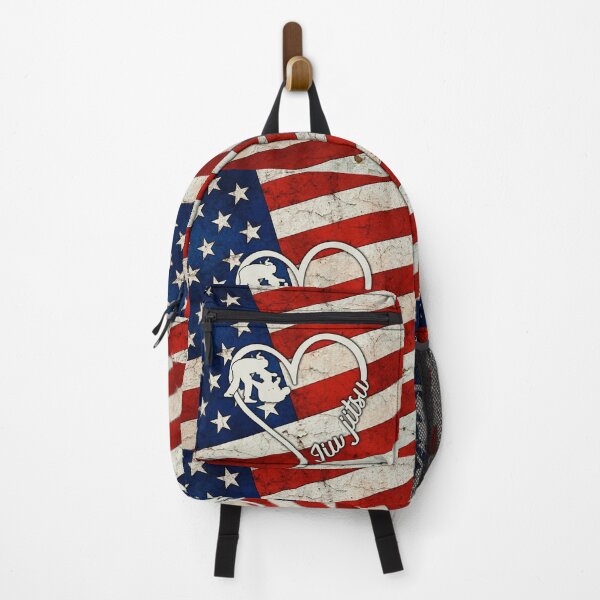 Item preview, Full American Flag Heart Jiu Jitsu designed and sold by SweetTea4U.