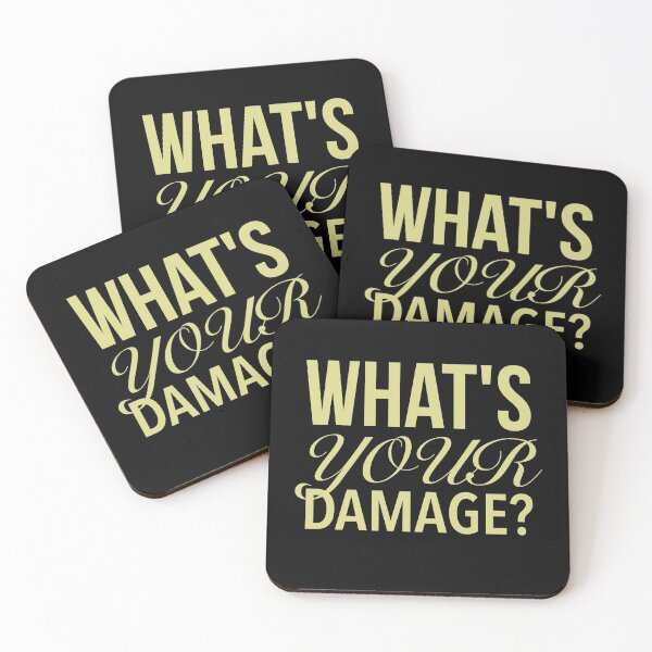 Item preview, What's Your Damage? - Heathers The Musical Quotes Gold designed and sold by Delandor.