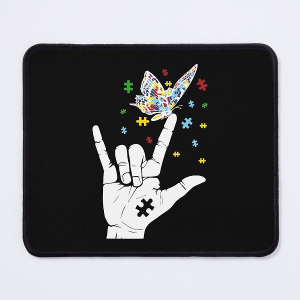 Item preview, Autism Awareness I Love You Hand Sign Language Butterfly designed and sold by SeanDoke.