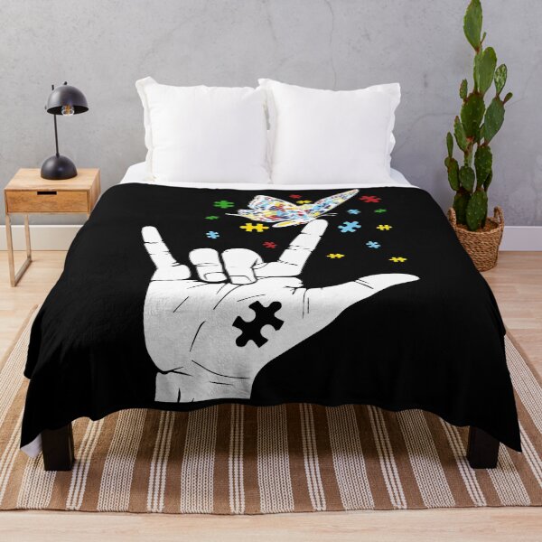 Item preview, Autism Awareness I Love You Hand Sign Language Butterfly designed and sold by SeanDoke.