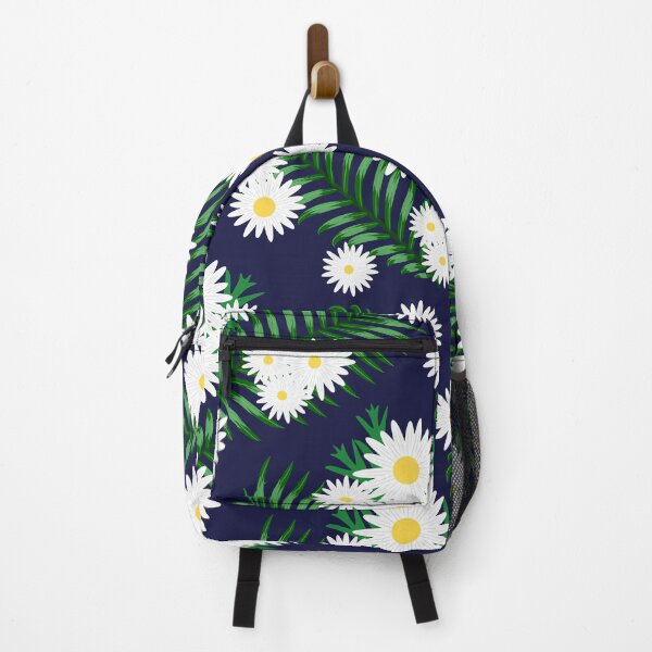 Item preview, daisy flower seamless pattern indigo background designed and sold by Tong4130.
