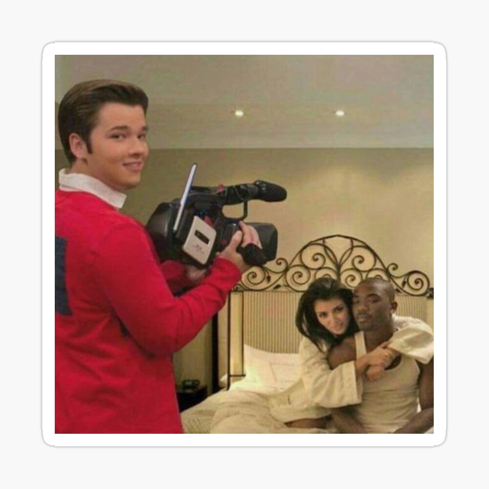 Freddie Benson from ICarly filming Kim Kardashian and Ray J Tape Meme |  Canvas Print