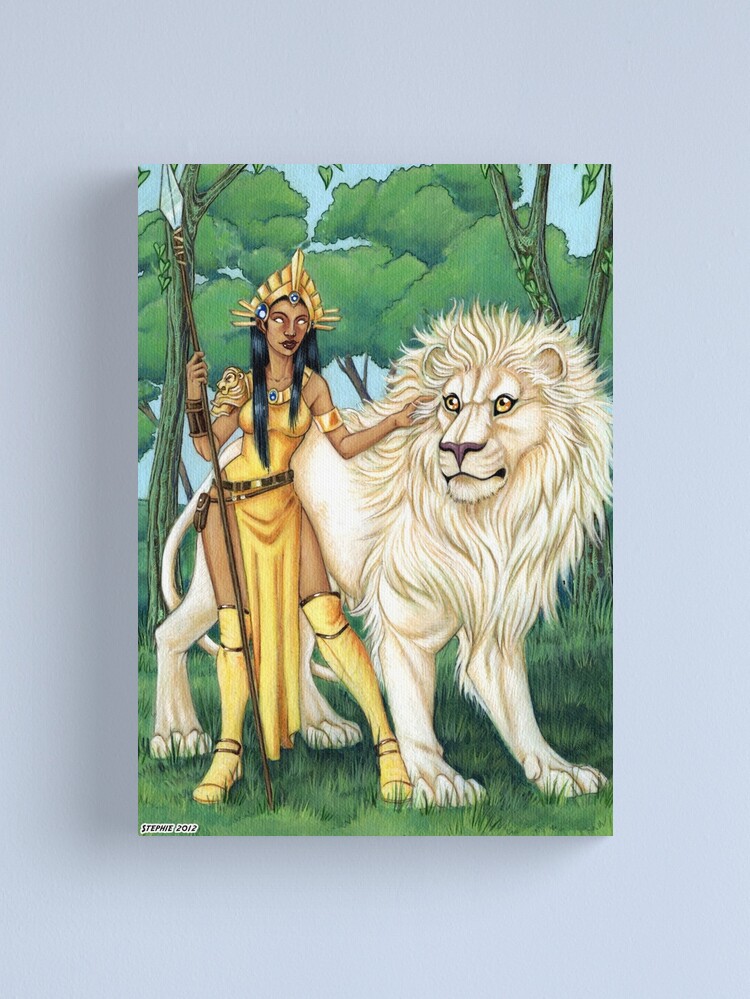 Thumbnail 2 of 3, Canvas Print, Warriors of the Forest designed and sold by cybercat.