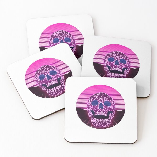 Item preview, Skull Cyberpunk Vaporwave retro Neon Ultraviolet Style  designed and sold by PourElla.