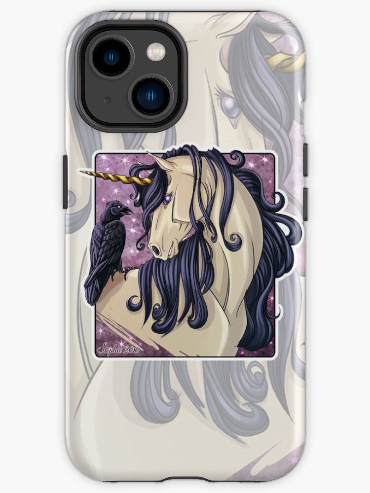 Thumbnail 1 of 4, iPhone Case, Gothic Unicorn and Raven iPhone Case designed and sold by cybercat.