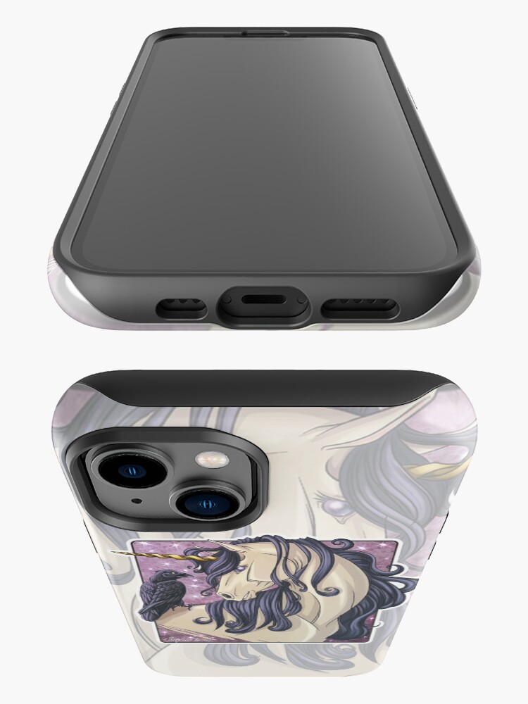 Thumbnail 3 of 4, iPhone Case, Gothic Unicorn and Raven iPhone Case designed and sold by cybercat.
