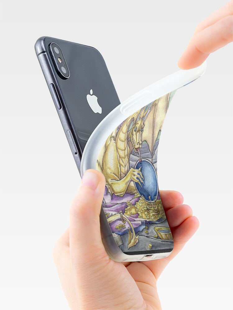 Alternate view of Golden Dragon Iphone Case iPhone Case