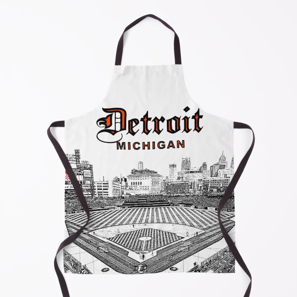 Item preview, Detroit, Michigan - Detroit Flag - Detroit Skyline from Ballpark (B) designed and sold by leemcnut.