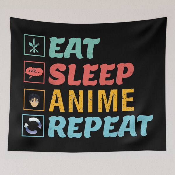 Artikelvorschau, Eat Sleep Anime Repeat entworfen und verkauft von amishacreates.