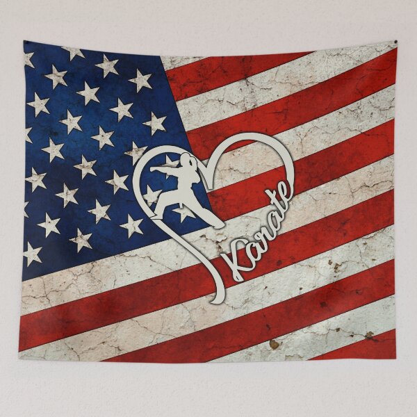 Item preview,  Full American Flag Heart Karate designed and sold by SweetTea4U.