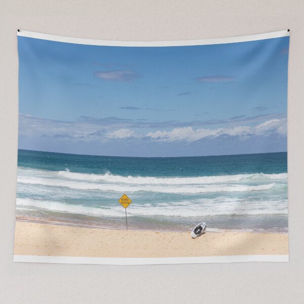 Item preview, Manly Beach and Beach Closed Sign Sydney designed and sold by Martin Berry Photography.