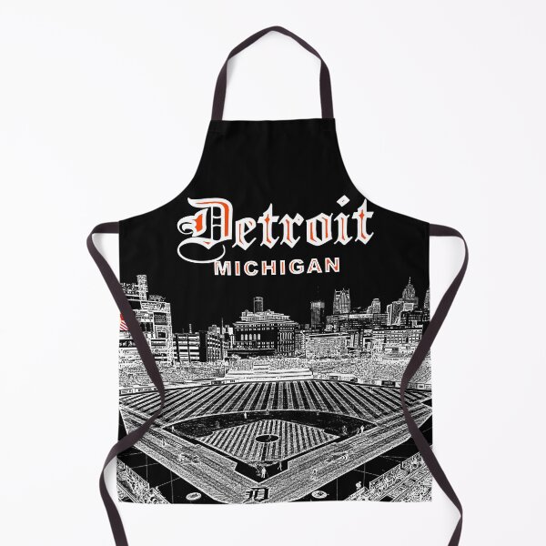 Item preview, Detroit, Michigan - Detroit Flag - Detroit Skyline from Ballpark (W) designed and sold by leemcnut.