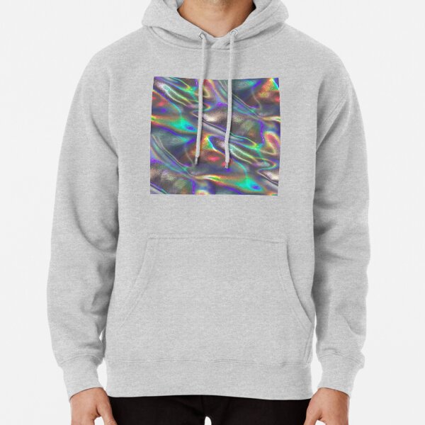 silver holographic print