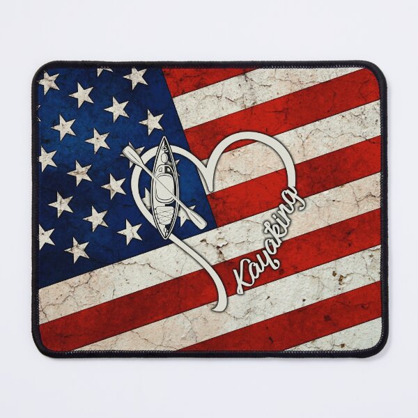 Item preview, Full American Flag Heart Kayaking designed and sold by SweetTea4U.