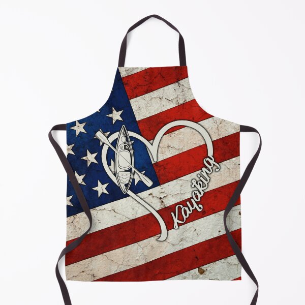 Item preview, Full American Flag Heart Kayaking designed and sold by SweetTea4U.