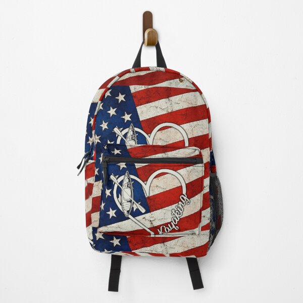 Item preview, Full American Flag Heart Kayaking designed and sold by SweetTea4U.