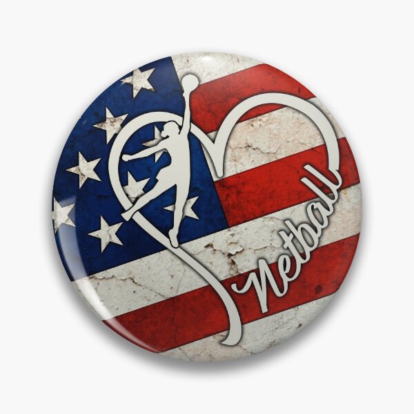 Item preview, Full American Flag Heart Netball designed and sold by SweetTea4U.
