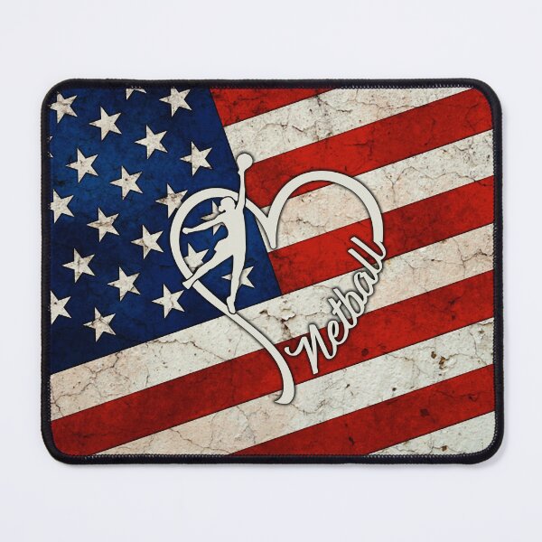 Item preview, Full American Flag Heart Netball designed and sold by SweetTea4U.