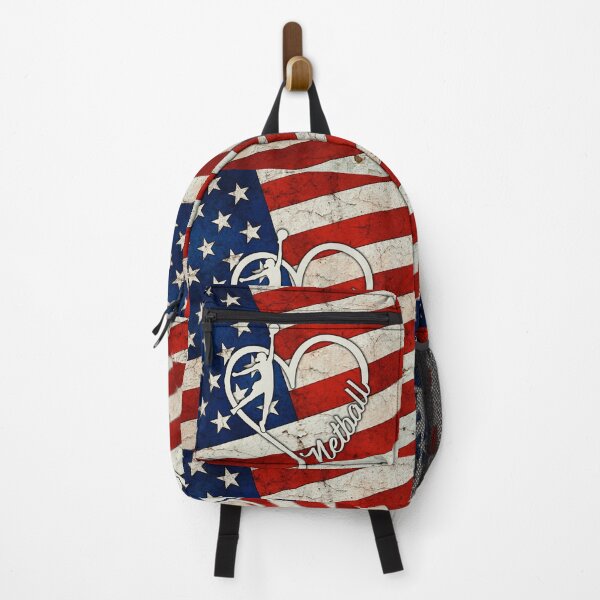 Item preview, Full American Flag Heart Netball designed and sold by SweetTea4U.